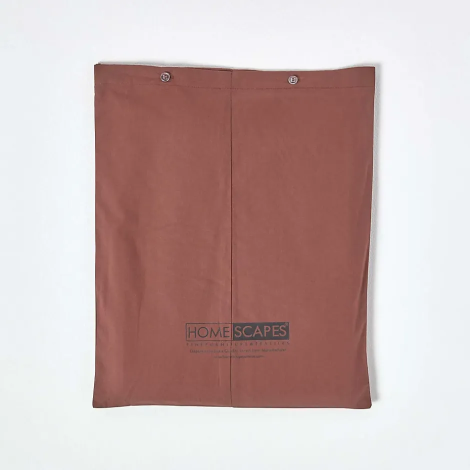 Homescapes Drap plat uni 100 % coton égyptien 200 fils marron chocolat, 178x255 cm - Online