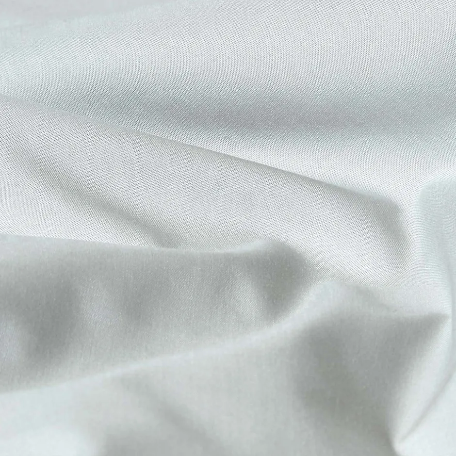 Homescapes Drap plat uni 100 % coton égyptien 200 fils gris argent, 270x300 cm - Clearance