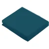 Tradilinge Drap Plat Uni en 100 % Coton (240x310 cm - Bleu Paon) Outlet