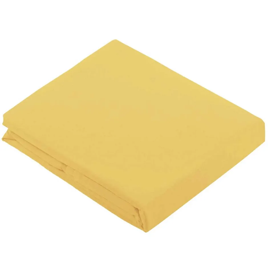 Tradilinge Drap Plat Uni en 100 % Coton (240x310 cm - Jaune) Discount