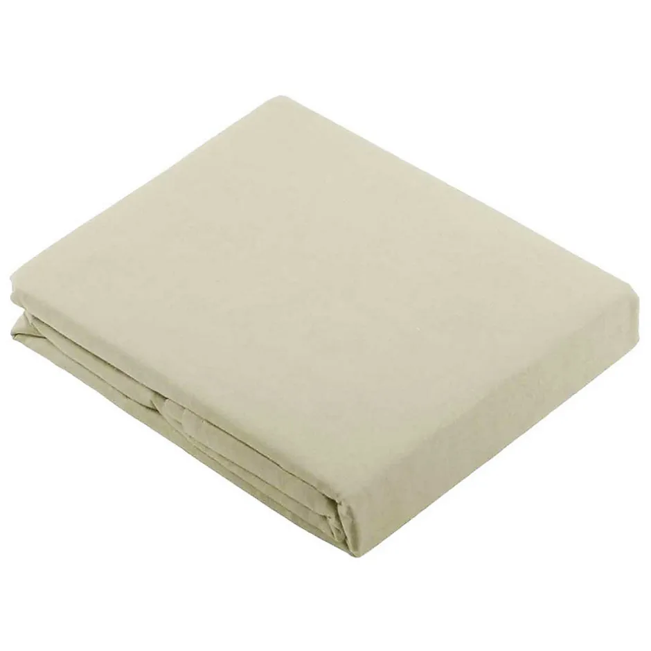 Tradilinge Drap Plat Uni en 100 % Coton (240x310 cm - Ecru)