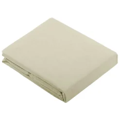 Tradilinge Drap Plat Uni en 100 % Coton (180x290 cm - Ecru)