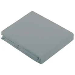 Tradilinge Drap Plat Uni en 100 % Coton (240x310 cm - Gris Galet)