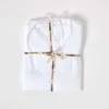 Homescapes Drap plat uni en coton égyptien bio 400 fils blanc, 230x255 cm - Discount