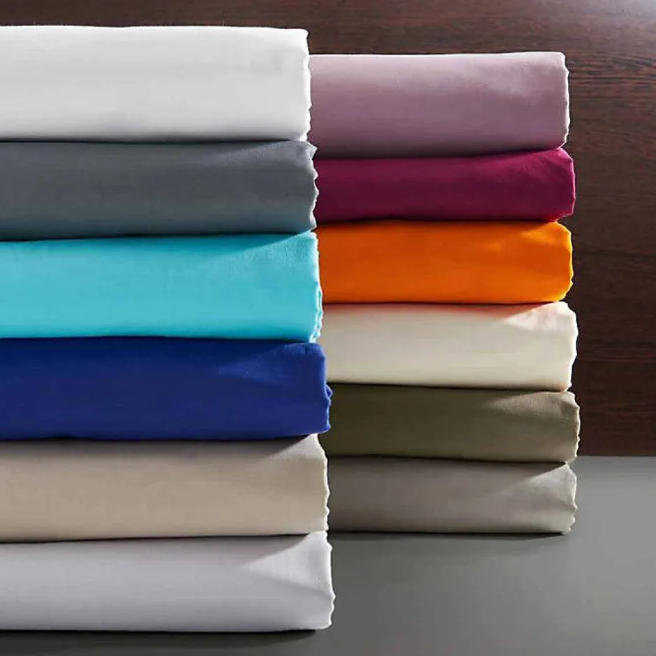 Univers Décor Drap plat Prune 180 x 290 cm 100% coton Online