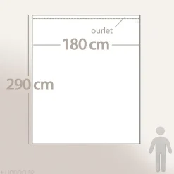 Linnea Drap plat 180x290 cm Percale pur coton PLUMES Sale