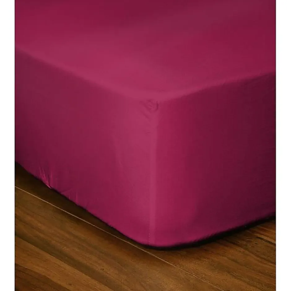 Lovely Home Drap-housse - - LH71616 - 140x190+25 cm - Fuchsia