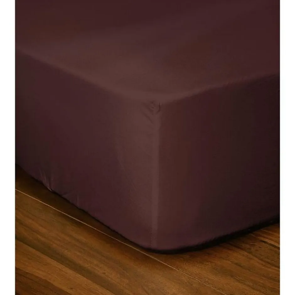 Lovely Home Drap-housse - - LH71599 - 160x200+25 cm - Marron