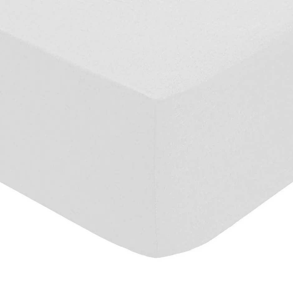 Atmosphera Créateur D'Intérieur Drap-housse - percale - blanc - 90x190 cm - Atmosphera