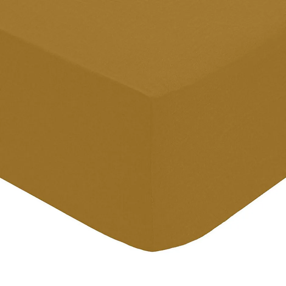 Atmosphera Créateur D'Intérieur Drap-housse - percale - mordoré - 180x200 cm - Atmosphera
