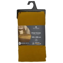 Atmosphera Créateur D'Intérieur Drap-housse - percale - mordoré - 180x200 cm - Atmosphera