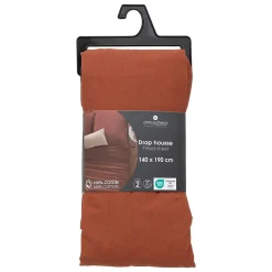 Atmosphera Créateur D'Intérieur Drap-housse Carina en coton 140x190cm rose terracotta - Atmosphera Best