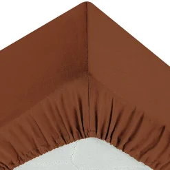 Atmosphera Créateur D'Intérieur Drap-housse Carina en coton 140x190cm rose terracotta - Atmosphera Best