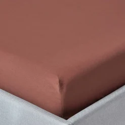 Homescapes Drap-housse chocolat 100% coton égyptien 200 fils 140 x 200 cm -
