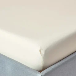Homescapes Drap-housse crème 100% coton égyptien 200 fils 160 x 200 cm - Online
