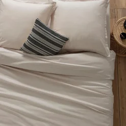Atmosphera Créateur D'Intérieur Drap-housse en coton - lin - bonnet H30cm - 140x190 cm - Atmosphera Outlet