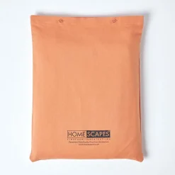 Homescapes Drap-housse en lin lavé orange - 100 x 200 cm Outlet