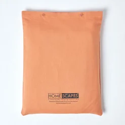 Homescapes Drap-housse en lin lavé orange - 90 x 190 cm -