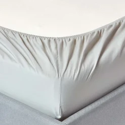 Homescapes Drap-housse gris argenté 100% coton égyptien 200 fils 180 x 200 cm - Hot