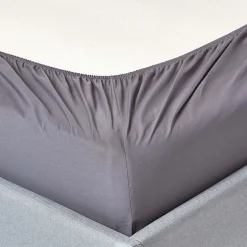 Homescapes Drap-housse gris foncé 100% coton égyptien 200 fils 120 x 190 cm - Outlet