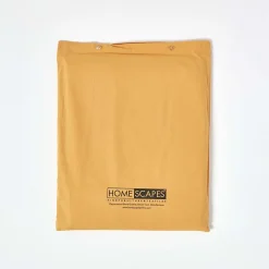 Homescapes Drap-housse jaune moutarde 100% coton égyptien 200 fils 120 x 190 cm -
