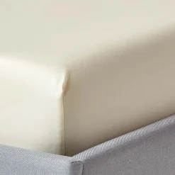 Homescapes Drap-housse matelas épais 140 x 190 cm coton égyptien bio 400 fils crème -