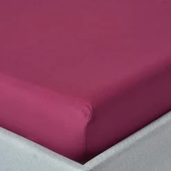 Homescapes Drap-housse prune 100% coton égyptien 200 fils 90 x 190 cm - Sale