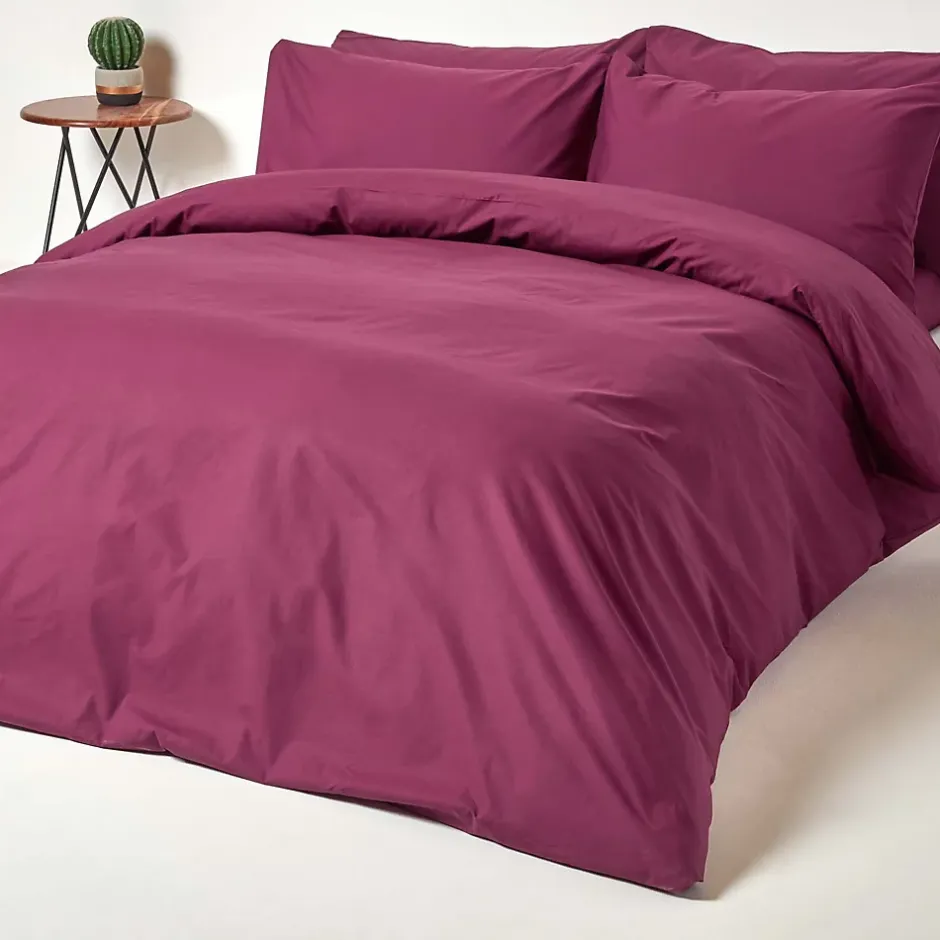 Homescapes Drap-housse prune 100% coton égyptien 200 fils 90 x 190 cm - Sale