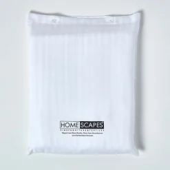 Homescapes Drap-housse rayé 90 x 190 cm 100% coton égyptien 330 fils coloris blanc - Clearance