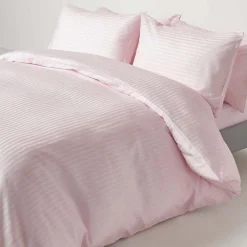 Homescapes Drap-housse rayé 90 x 190 cm 100% coton égyptien 330 fils coloris violet -