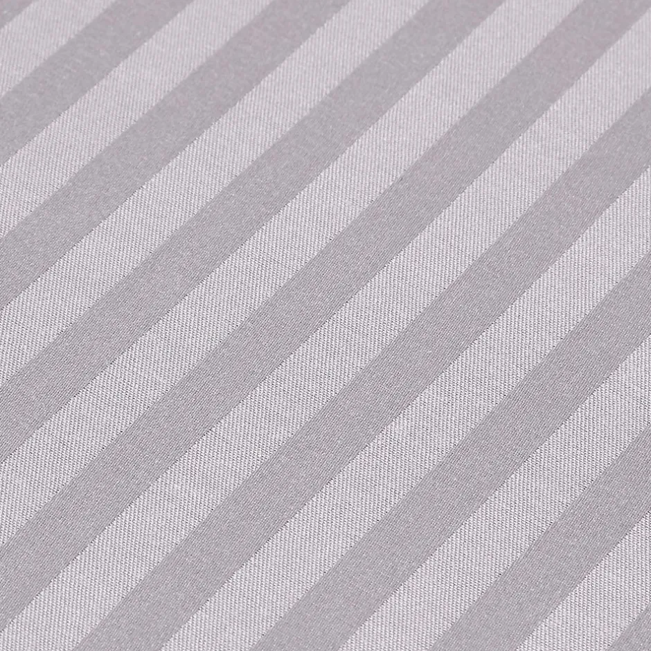 Homescapes Drap-housse rayé 120 x 190 cm 100% coton égyptien 330 fils coloris gris - Online