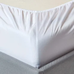 Homescapes Drap-housse spécial matelas épais 180 x 200 cm coton égyptien bio 400 fils blanc -