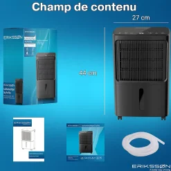 Eriksson Déshumidificateur 16 litres adapté pour chambre salon cave Dehumidifier Discount