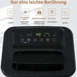 ProximaX Déshumidificateur 25 L/jour pour 26 m², 3-en-1, séchage du linge, réservoir 6 L, minuterie 24 h, écran LED Outlet