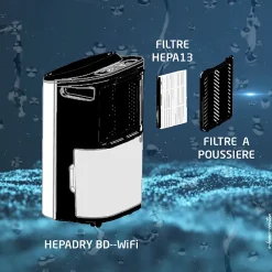 Britec Déshumidificateur + purificateur wifi 245W Discount
