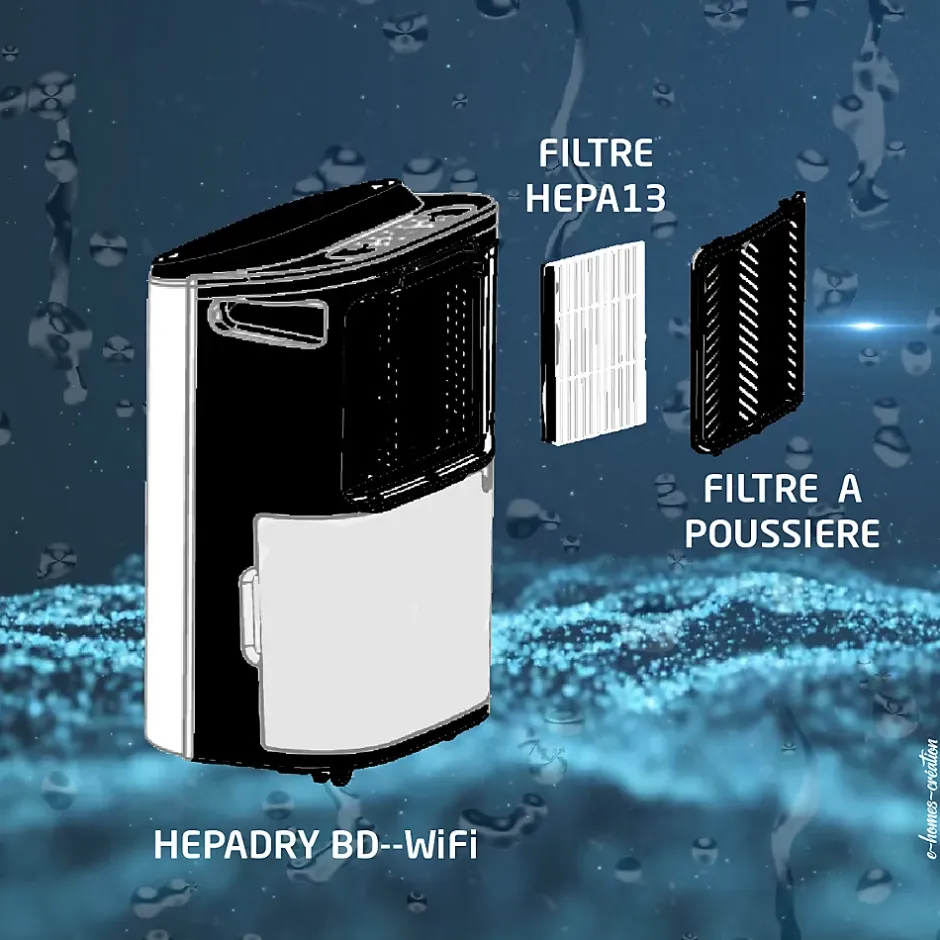 Britec Déshumidificateur + purificateur wifi 245W Discount