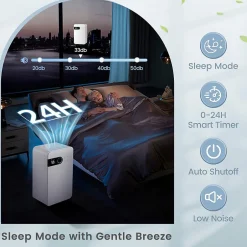 Giantex Déshumidificateur Air 15L Jour 3 Modes 2 Vitesse Déshumidificateur Portable pour Pièces 15 Déshumidificateur Electrique