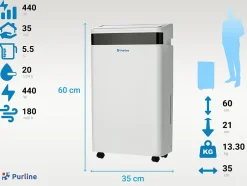 Purline Déshumidificateur avec compresseur 20 l/d Discount