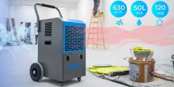Hexwelt Déshumidificateur d'air industriel 50L/24H réservoir 5.5L absorbeur d'humidité 1 pièce.