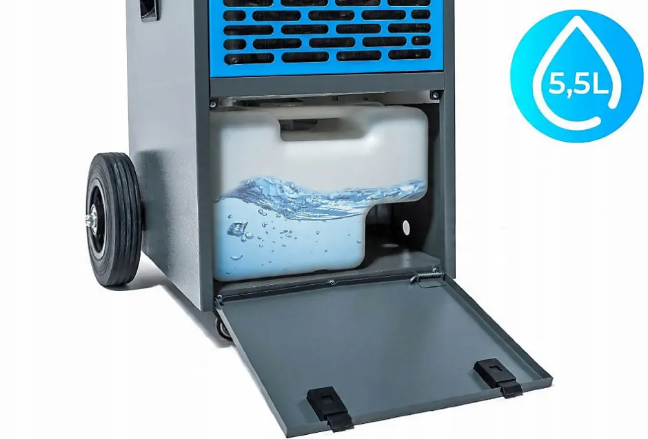 Hexwelt Déshumidificateur d'air industriel 70L/24H réservoir 5.5L absorbeur d'humidité 1 pièce.