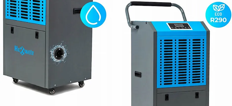 Hexwelt Déshumidificateur d'air industriel 138L/24H réservoir 10L absorbeur d'humidité 1 pièce.