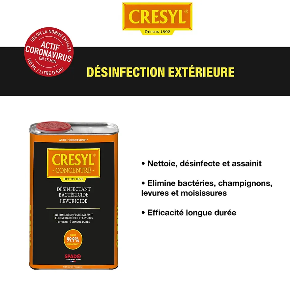 Spado Désinfectant bactéricide fongicide 1L, Cresyl Online
