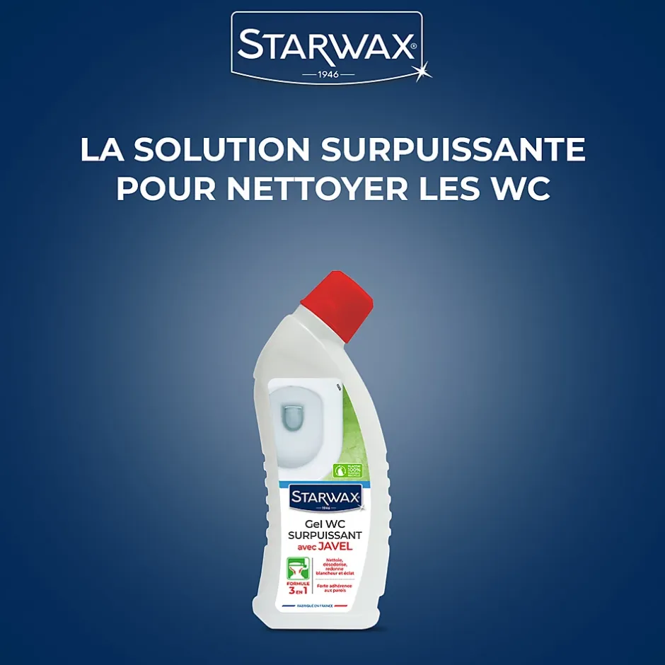 Starwax Désinfectant nettoyant gel javel WC 750 ml Outlet