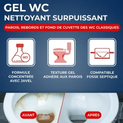 Starwax Désinfectant nettoyant gel javel WC 750 ml Outlet
