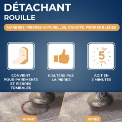 Starwax Détachant rouille marbre et pierres naturelles 250ml