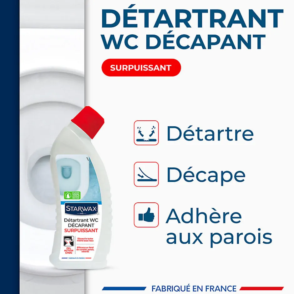 Starwax Détartrant gel WC bec directionnel 750g