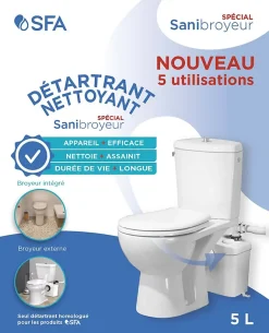 SFA Détartrant WC spécial Sanibroyeur 5L Discount