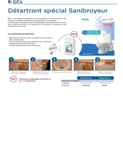 SFA Détartrant WC spécial Sanibroyeur 5L Discount