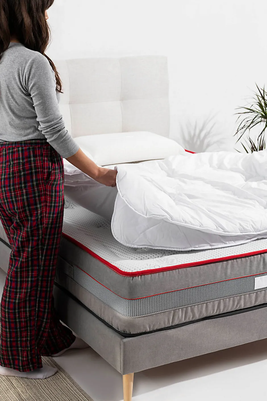 Indream Duvet de Percal Taille 220 x 180 cm Hauteur 2 cm