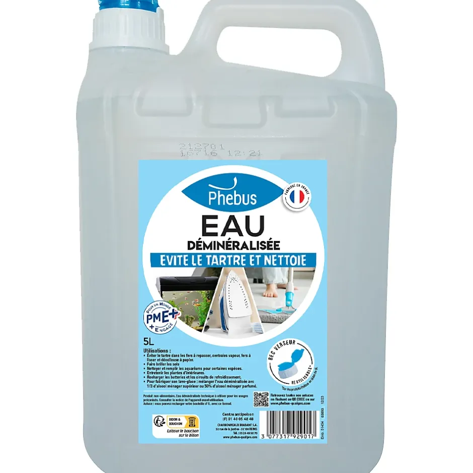 Phebus Eau déminéralisée anti-tartre Phébus 5L Outlet